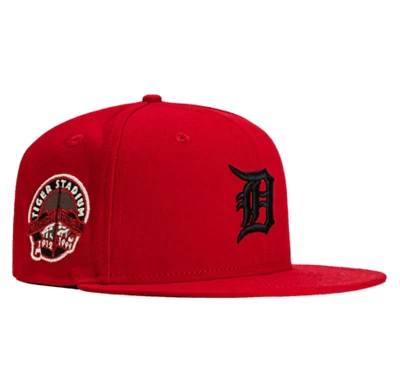 Hat Club 59FIFTY Detroit Tigers Horror Pack Tigers Stadium Red 7 1/2 IN HAND - Image 1 of 2