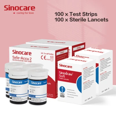 Sinocare Striscia reattiva per glicemia Glucosio nel sangue strisce di prova