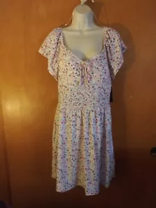 No Boundaries Junior's Smocked Waist Dress, L(11-13) - Picture 1 of 4