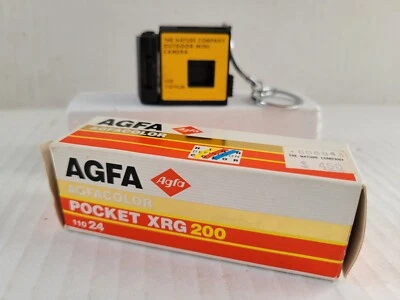 ВИНТАЖНЫЙ NATURE CO ОТКРЫТЫЙ МИНИ КАМЕРА БРЕЛОК AGFA XRG 200 110 ЗАПЕЧАТАННАЯ ПЛЕНКА - Изображение 1 из 4