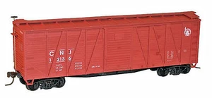 Accurail HO Scale 40' O.B. Wood Boxcar Kit - Central RR of New Jersey - Picture 1 of 2