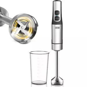LEBENLANG Edelstahl Stabmixer 1200W | Stufenlos verstellbar & inkl. Messbecher - Bild 1 von 6