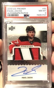 2016 Upper Deck Premier /299 Pavel Zacha #85 PSA 8 RPA Rookie Patch Auto RC!! - Picture 1 of 2