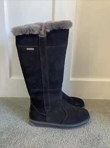 BNWOB Damas EMU Australia Moonta Gris Oscuro/Negro Gamuza Botas Forradas de Piel, Talla UK - Imagen 1 de 5