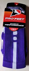 New Pro Feet Maximum Performance Socks Size Large 10-13 Purple/White Unisex - Picture 1 of 5