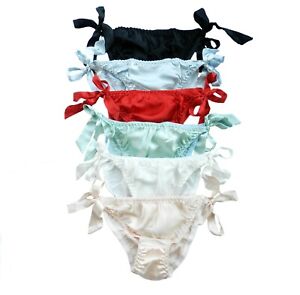 6 Pieces 100% Silk Women's Bikini String Panties ONE Size Fit Almost