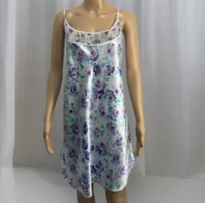 Abito slip floreale seta vintage anni 90 taglie forti 2XL lingerie tesori segreti sexy usato in ottime condizioni - Foto 1 di 8