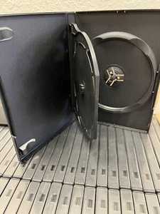 50 Unit Case Standard Black 2 Disc DVD Replacement 14mm Case With Tray (new) - Afbeelding 1 van 1