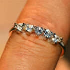 Herzform Diamant Memory Ring Damen Liebe Bandring Memoirering Wei&#223;gold-Finish