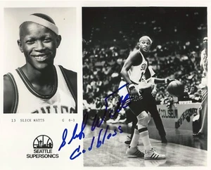 Seattle Super Sonics Don Slick Watts foto firmata autografata 8x10 - Foto 1 di 1