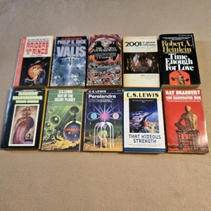 Vintage Sci-fi PB Lot of 10, Valis, Space Trilogy, 2001, Worm Ouroboros, Raiders - Imagen 1 de 15