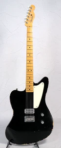 Chitarra Fender Custom Shop LTD La Cabronita Boracha Jazzmaster Relic nera - Foto 1 di 12
