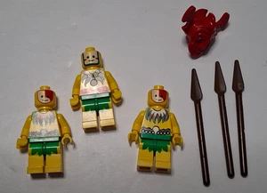 Lego Minifigure Pirates Islander King Kahuka pi068 And Islander male pi070 X2 - Picture 1 of 9