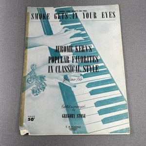 Smoke Gets in Your Eyes Jerome Kerns 1941 Vintage Sheet Music Piano Solo - Picture 1 of 4