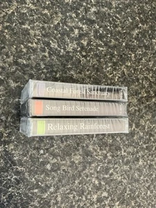 Relax Away Stress 3 Cassette Tapes Meditation Rainforest Song Bird Coastal New - Picture 1 of 3