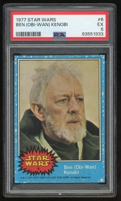 1977 Topps Star Wars Trading Card #06 Ben (Obi-Wan) Kenobi 1st Series PSA 5 - Image 1 of 3