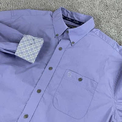 Camisa recta Wrangler George para hombre grande abotonada Western Rodeo puño abatible C37 Foto 1 de 4