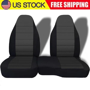 Front 2 Seat Covers Cushion High Back Bucket Polyester Protector For Car - Picture 1 of 7