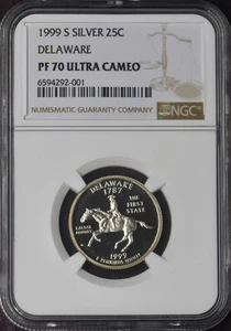 1999-S Delaware Silver State Quarter - NGC PF70 Ultra Cameo - ✪COINGIANTS✪ - Picture 1 of 2