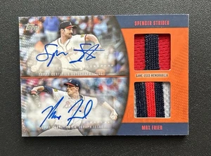 2025 Topps Spencer Strider Max Fried Dual Game Used Patch Auto /25 - Picture 1 of 2