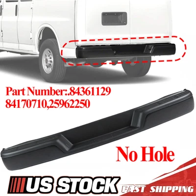 Conjunto de parachoques trasero negro nuevo para Chevrolet Express/GMC Savana 1996-2025 Foto 1 de 4