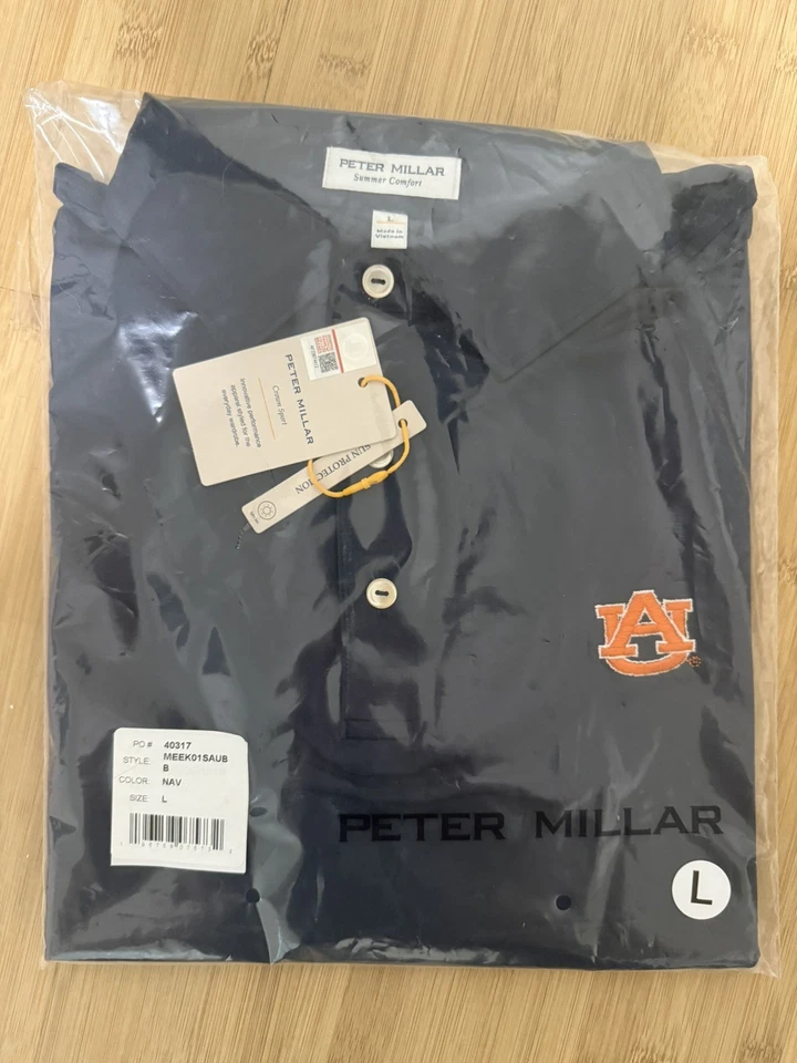 Camisa Polo Peter Millar Summer Comfort Auburn Tigers Talla Grande  Foto 1 de 1
