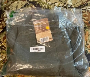 Pelele de trabajo Carhartt negro holgado lavado pato franela forrado talla 31 X 30 - Imagen 1 de 5