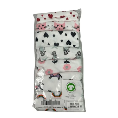 Paquete de 7 calzoncillos hipster medianos de algodón orgánico Hanna Andersson Multi Prin Foto 1 de 4