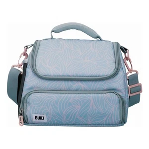Insulated Lunch Bag Adult Large Built NY Tote Food Cooler Grey/Pale Pink 5L - Picture 1 of 4