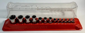 Snap-on 13-pc Combination Drive TORX Shallow Socket Set (E4-24) 213AFLEY - Picture 1 of 6