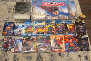 Massive Vtg New Superman Hotwheel Cars Yo-yo Monopoly Die Cast Metal Figurines + - Picture 1 of 18