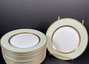 Fitz and Floyd Renaissance Mint Green 9 Bread Plates 6 5/8" - Picture 1 of 6