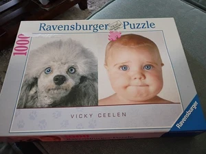 Ravensburger BIG BLUE EYES/ 1000 Piece Puzzle/ Dog Baby /Vicky Ceelen/NOS - Picture 1 of 5