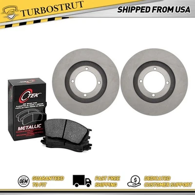 Kit de pastillas de freno y rotores delanteros OE para Hyundai Elantra Hyundai 1992-1998 Foto 1 de 4