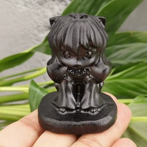 1 Stck. Natürlicher Obsidian Schädel Quarz Kristall Geschnitzt Schädel Reiki Heil Edelstein 2,5 Zoll - Bild 1 von 10