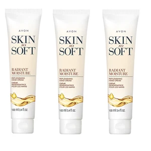 x3 * AVON * Skin-So-Soft * Radiant Moisture * Hand Cream * 3.4 oz * Lotion * LOT - Picture 1 of 3