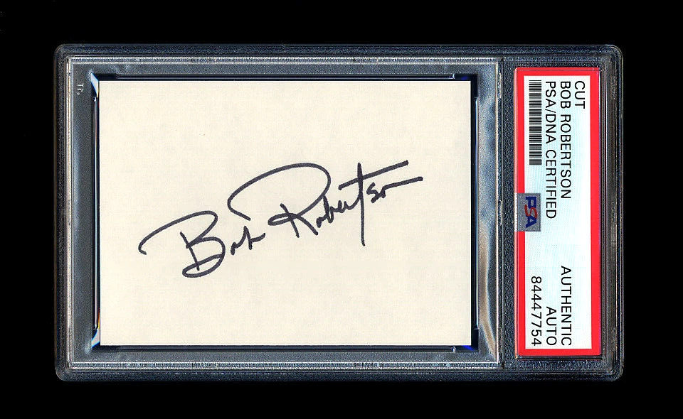 BOB ROBERTSON SIGNED MINT CUT PSA/DNA AUTOGRAPHED PITTSBURGH PIRATES 1971 WSC - Image 1 of 1