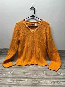 Liz Golf-Womans-XL-Tennessee Orange-V Neck Sweater-Fast Ship - Picture 1 of 4