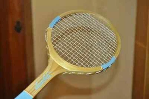 Vintage Soviet-Era Tennis Racket – 1980s Ukrainian Made – Wooden Frame – Retro - Picture 1 of 24