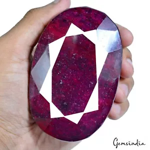 2650 Ct Natural Red Ruby Earth mined Oval Faceted Cut Huge Madagascar Gemstone - Picture 1 of 6