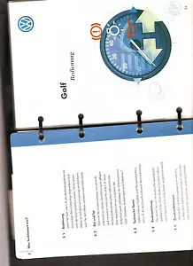 deutsche Betriebsanleitung VW GOLF Handbuch Bordbuch Ausgabe 1998 Ringbuch - Bild 1 von 1