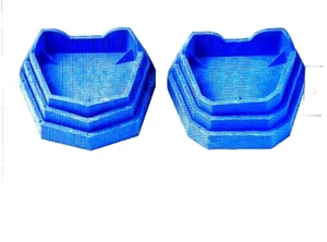 6 Teile/Set 3 Größen Dental Modell Basis Kit Zahnersatzschale Modellformer Gipsform - Bild 1 von 3
