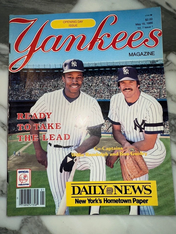 Yankees Magazine Opening Day Edition - 15 мая 1986 Вилли Рэндольф Рон Гидри - Изображение 1 из 1