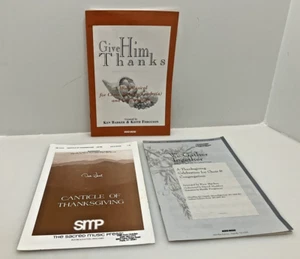 Thanksgiving Sheet Music Songbook Choir Music Church Lot of 3 - Picture 1 of 4