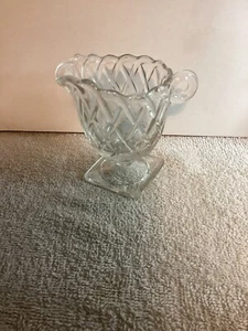 Vintage Indiana Glass Creamer With Footed Base 1930’s Era 4.5” Tall - Picture 1 of 6
