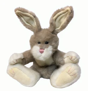 RARE Cherrydale Farms Bunny Rabbit Bean Bag Plush Beige Jointed Stuffed Toy 12in - Picture 1 of 12