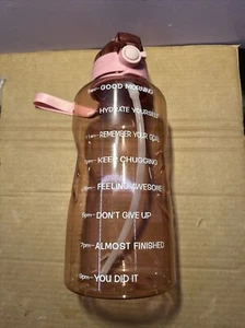 Gallon Big Water Bottle 128Oz Water Bottle & Motivational Time Marker - Picture 1 of 5