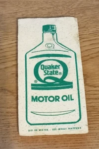 Seltener Vintage Quaker State Motoröl expandierender Sammlerstück Schwamm - Bild 1 von 4
