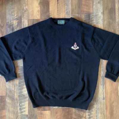 Vintage 90s Made In Scotland Black Peter Scott 100% Wool/Angora Sweater L (UK 46) - Bild 1 von 4