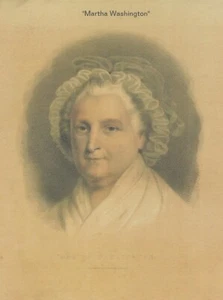 "Martha Washington" ...Frau von Pres George Washington" {Postkarte} {+TW1} - Bild 1 von 2